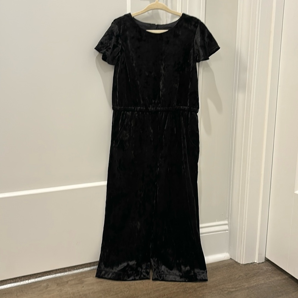 Cat and Jack crushed velvet jumpsuit 5T